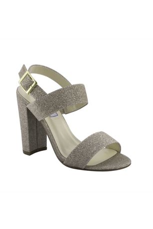 glitter two strap sandals