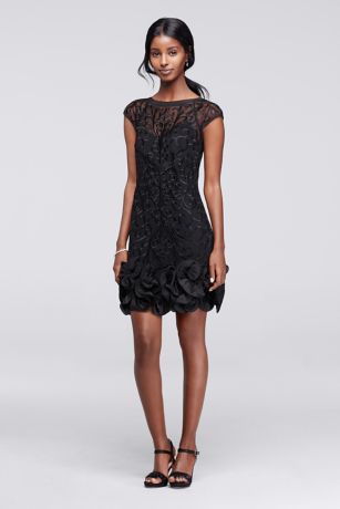 jessica simpson black lace dress