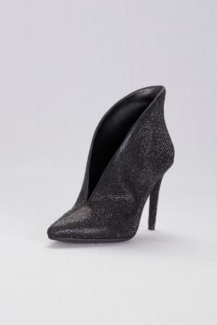 cheap black bootie heels