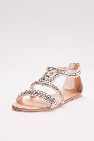 Embellished Peep Toe Flats | David's Bridal