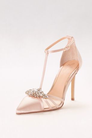 satin pointed heels