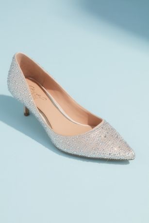 champagne colored kitten heels