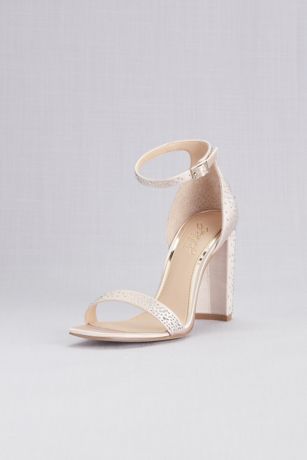 champagne shoes block heel