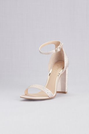 satin high heel sandals