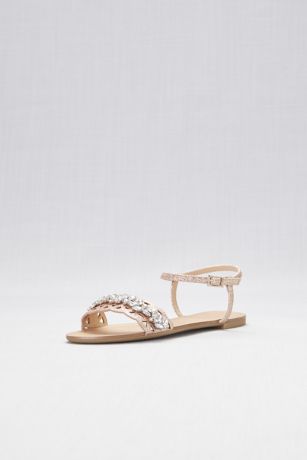 rose gold jewel sandals
