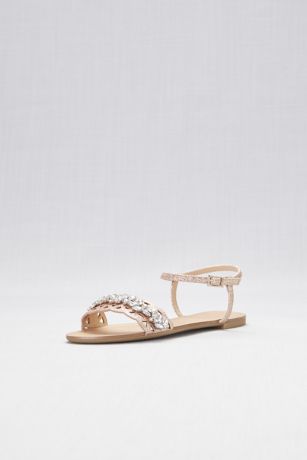 jewel sandals rose gold