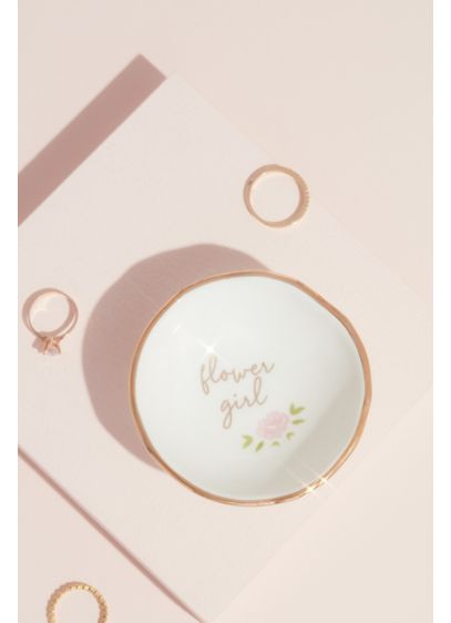 White (Flower Girl Gilded Ring and Trinket Dish)