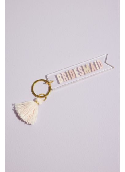 Acrylic Bridesmaid Keychain with Tassel - The perfect addition to a gift box, this