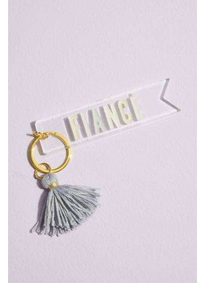 Acrylic Fiance Keychain with Tassel - The perfect addition to a gift bag, this