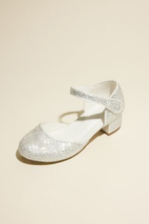 Picture of Allover Crystal Mary Jane Flower Girl Shoes