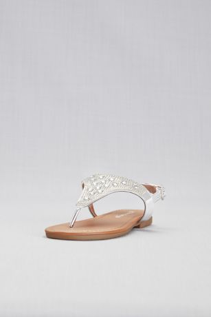 girls sparkly flip flops