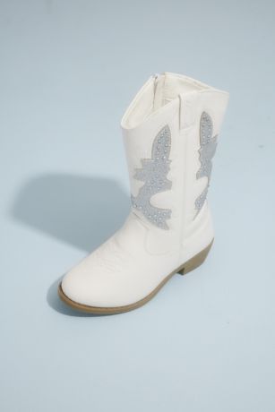 Picture of Rhinestone Embellished Flower Girl Cowboy Boots