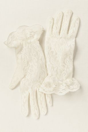 Girls Lace Wrist-Length Gloves | David 