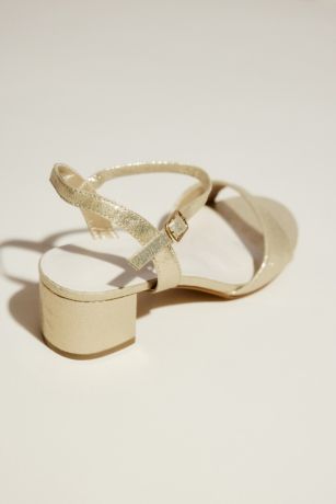 Picture of Subtle Shimmer Low Block Heel Sandals