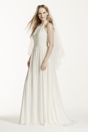 david's bridal halter dress