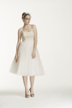 galina tea length wedding dress