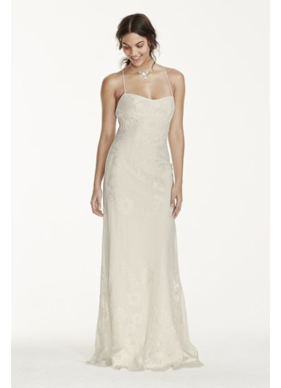 Long Sheath Simple Wedding Dress - Galina