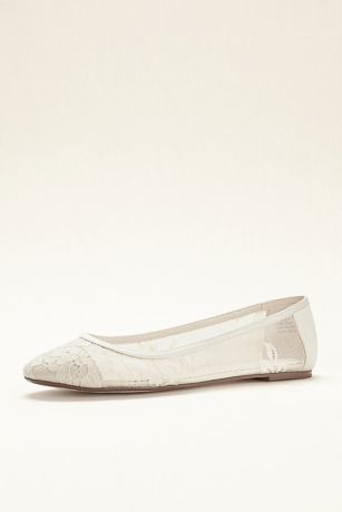 ivory lace ballet flats