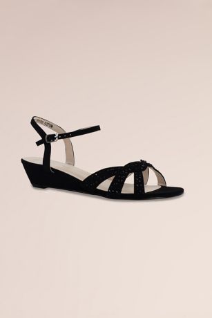 Picture of Glitter Mini-Wedge Sandals with Woven Straps