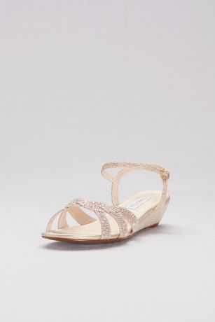 sparkle wedge flip flops