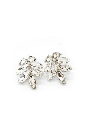 Picture of Swarovski Crystal and Sterling Leaf Earrings