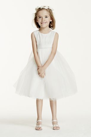 Tank Ball Gown with Lace Bodice and Tulle Skirt | David's Bridal