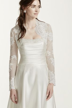 long sleeve lace jacket for wedding dress