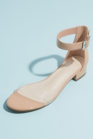 nude color flat sandals