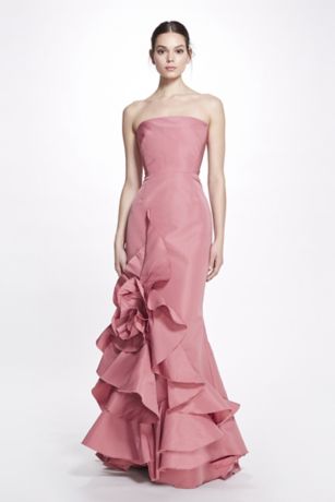 Picture of Strapless Fit-and-Flare Faille Gown with Rosette