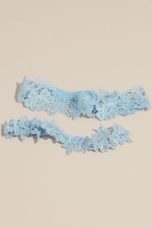 Picture of Plus Size Something Blue Lace Garter Set