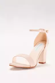 Dyeables Patent Ankle-Strap Block Heel Sandals