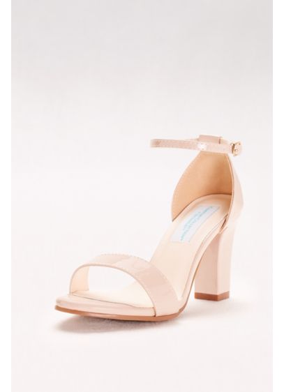 Patent Ankle-Strap Block Heel Sandals - Get ready to dance all night: memory foam