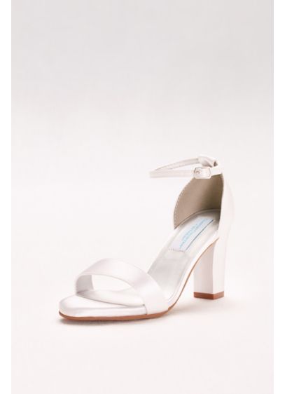 Dyeables White (Dyeable Ankle-Strap Block Heel Sandals)