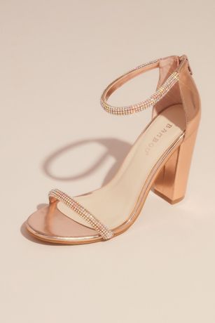 rose gold prom shoes