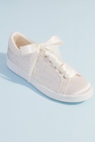 ivory wedding trainers