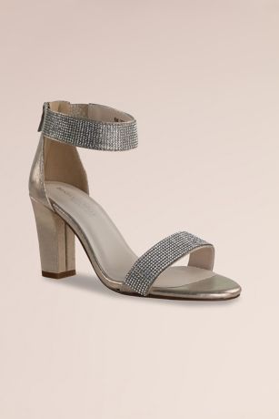 Picture of Block Heel Sandals with Embellished Vamp and Strap