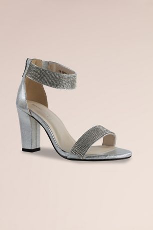Picture of Block Heel Sandals with Embellished Vamp and Strap