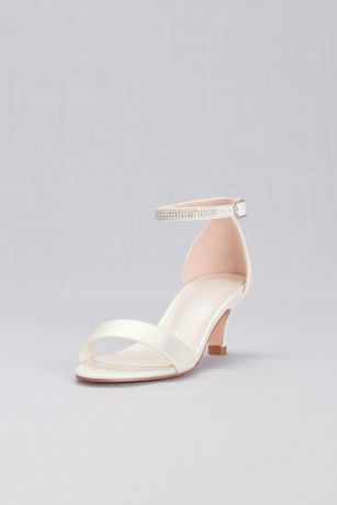 Girls Heeled Sandals with Crystal Strap 