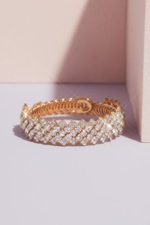 Picture of Flexible Zigzag Iridescent Crystal Cuff