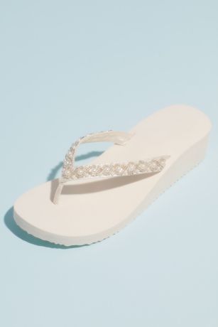 ivory thong sandals