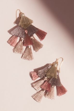 Picture of Multi Tassel Drop Earrings