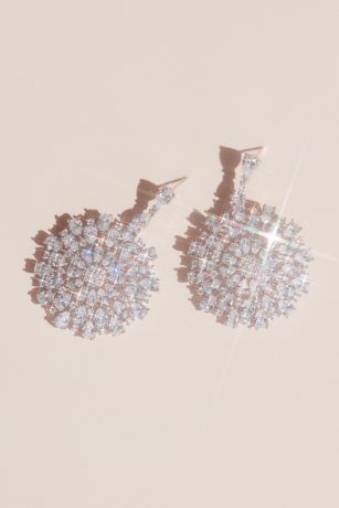 Picture of Cubic Zirconia Grand Medallion Earrings