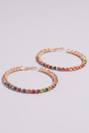 Picture of Casted Crystal Statement Hoops