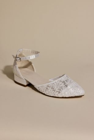 Picture of Embroidered Low Block Heels with Ankle Strap