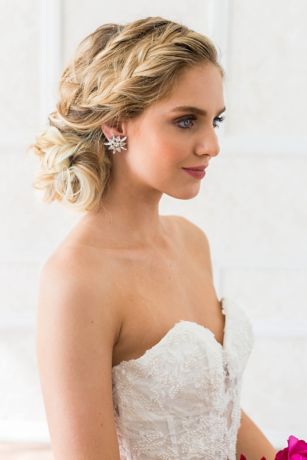 Picture of Swarovski Crystal and Sterling Burst Earrings