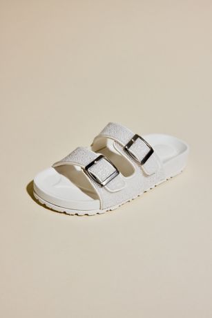 Picture of Pearl Embellished Two Band Slide Sandals