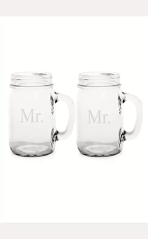 Mr. and Mr. Old Fashioned Drinking Jar Set Image 1