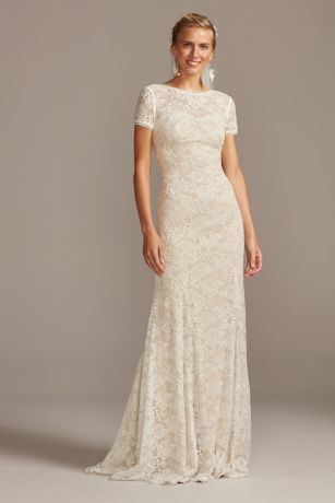 wedding dresses with short sleeves and lace