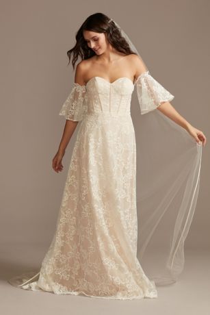 wedding dress with removable sleeves