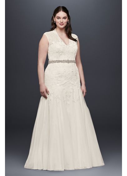 Melissa Sweet Trumpet Lace Plus Size Wedding Dress | David's Bridal